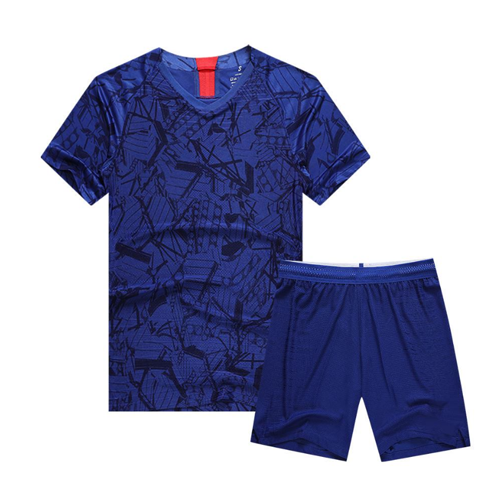 Chelsea Style Customize Team Blue Soccer Jerseys Kit (Shirt+Short)