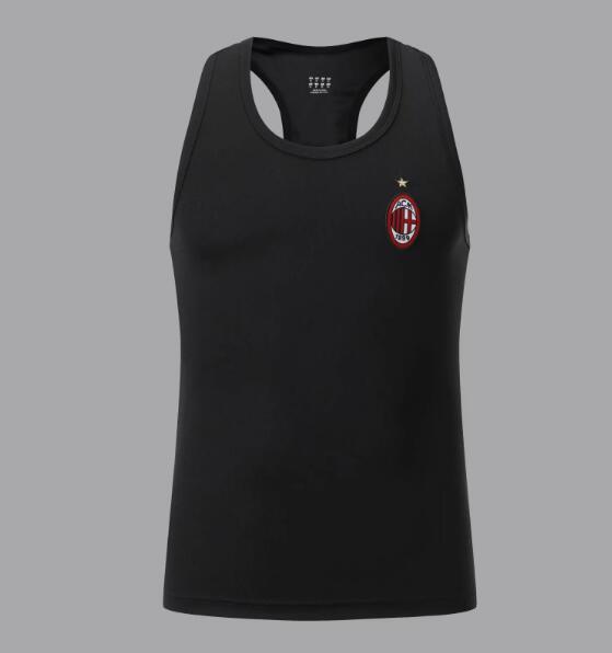 AC Milan Black Narrow-Back Vest Soccer Jersey Shirt 2020/21