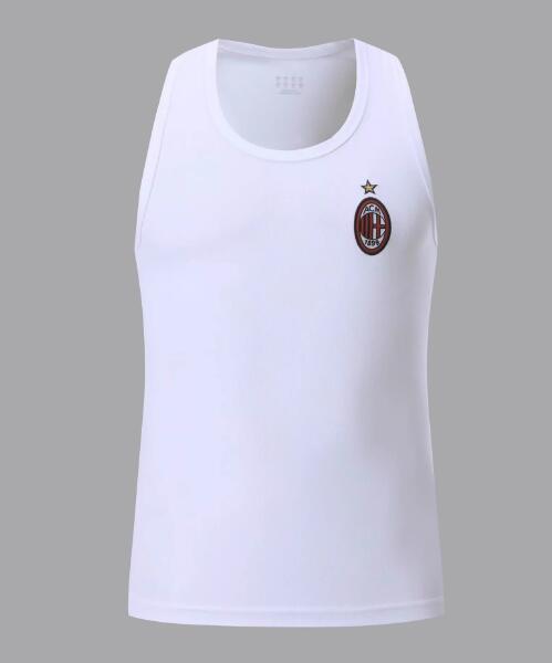 AC Milan White Wide-Back Vest Soccer Jersey Shirt 2020/21