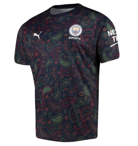 Manchester City Black Green Training Shirt 2020/21