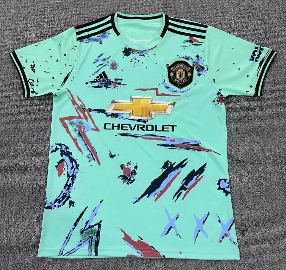 Manchester United Light Green Training Shirt 2020/21