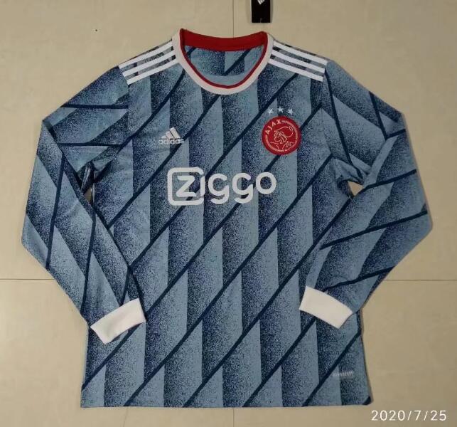 Ajax Long Sleeve Away Kit Soccer Jersey 2020/21