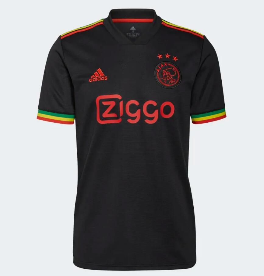 2021/22 Ajax Third Away Black Soccer Jersey Shirt