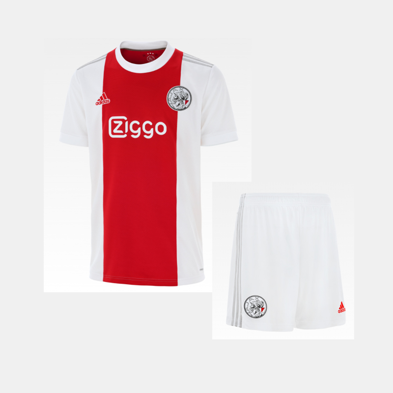 Kids 2021/22 Ajax Home Soccer Kits Shirt With Shorts