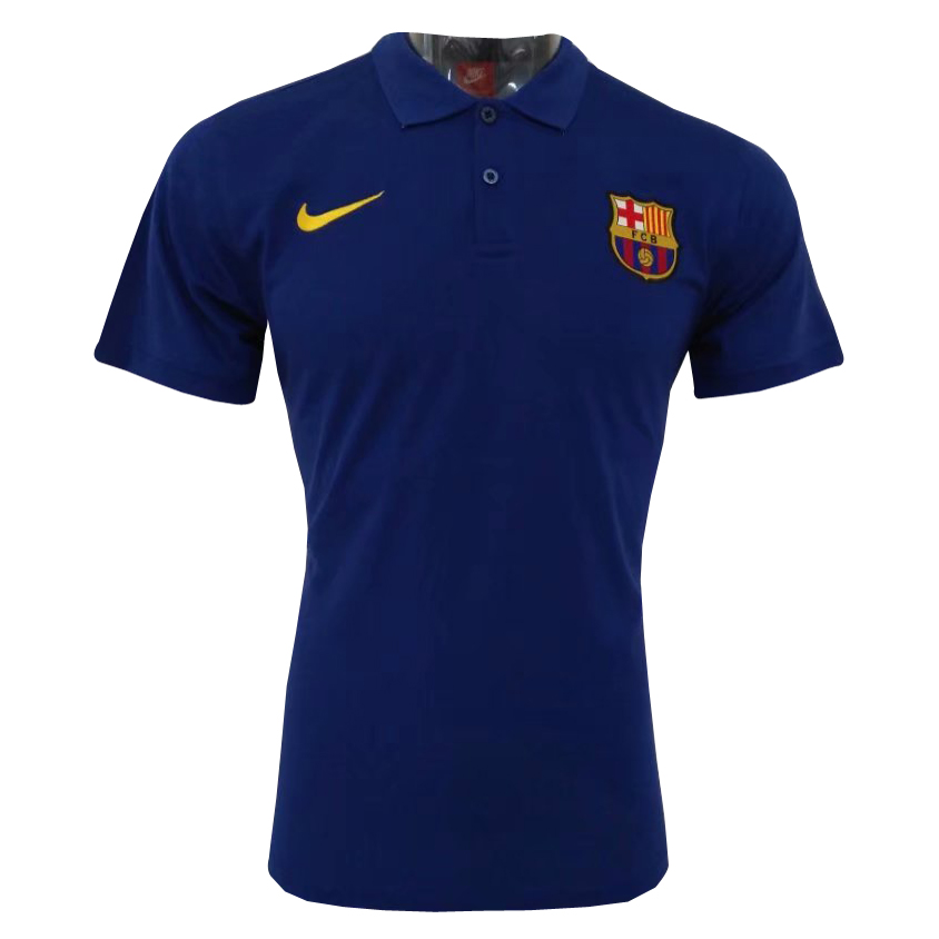 2018-Barcelona Blue Polo Shirt