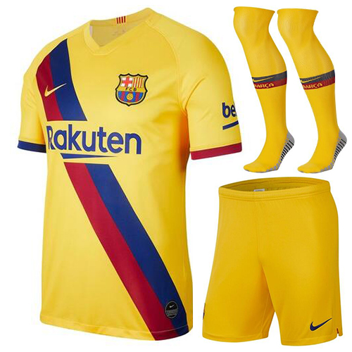 Barcelona Away Soccer Jersey Whole Kit (Shirt + Shorts + Socks) 2019/20