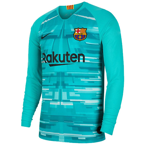 Barcelona Long Sleeve Blue Goalkeeper Soccer Jersey Shirt 2019/20