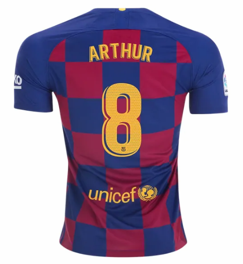 Barcelona Home Kit Soccer Jersey Arthur #8 2019/20