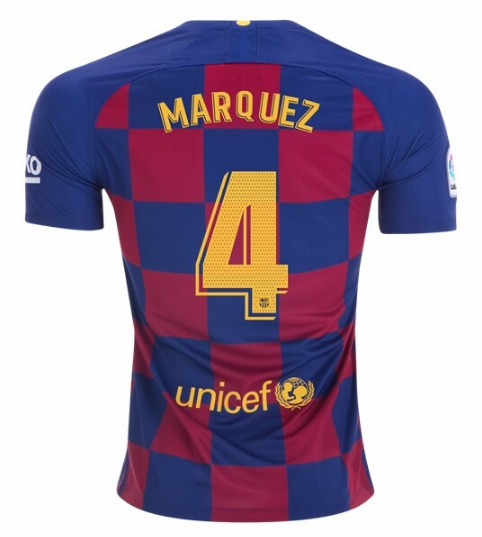 Barcelona Home Kit Soccer Jersey Rafael Marquez #4 2019/20