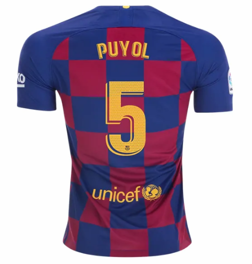 Barcelona Home Kit Soccer Jersey Carlos Puyol #5 2019/20