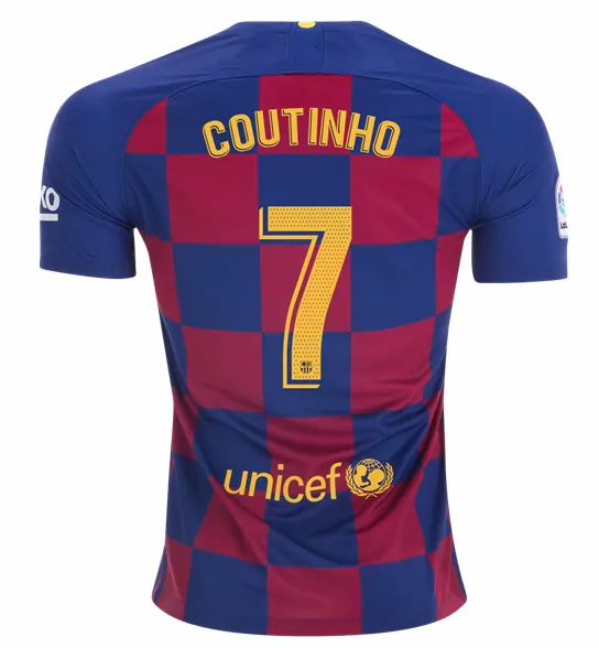 Barcelona Home Kit Soccer Jersey Philippe Coutinho #7 2019/20