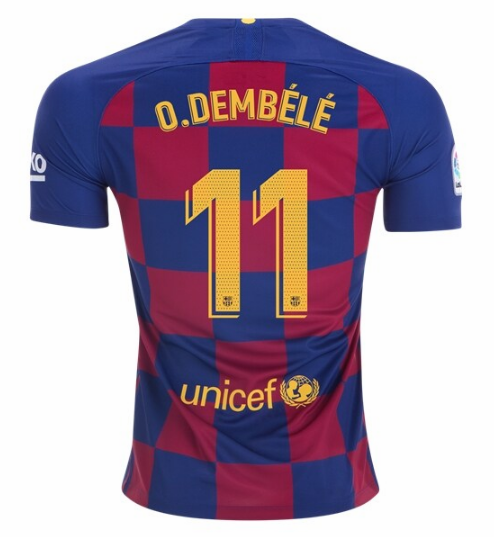 Barcelona Home Kit Soccer Jersey Osmane Dembele #11 2019/20