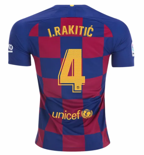 Barcelona Home Kit Soccer Jersey Ivan Rakitic #4 2019/20