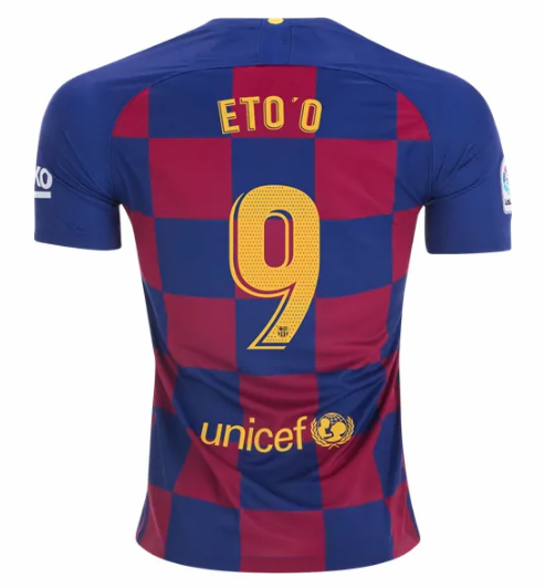 Barcelona Home Kit Soccer Jersey Sam Eto'o #9 2019/20