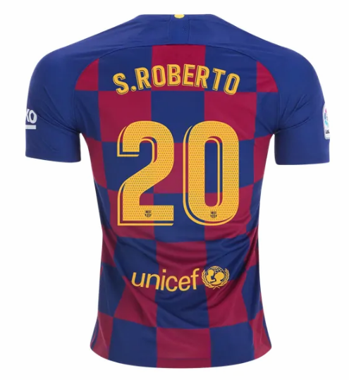 Barcelona Home Kit Soccer Jersey Sergi Roberto #20 2019/20