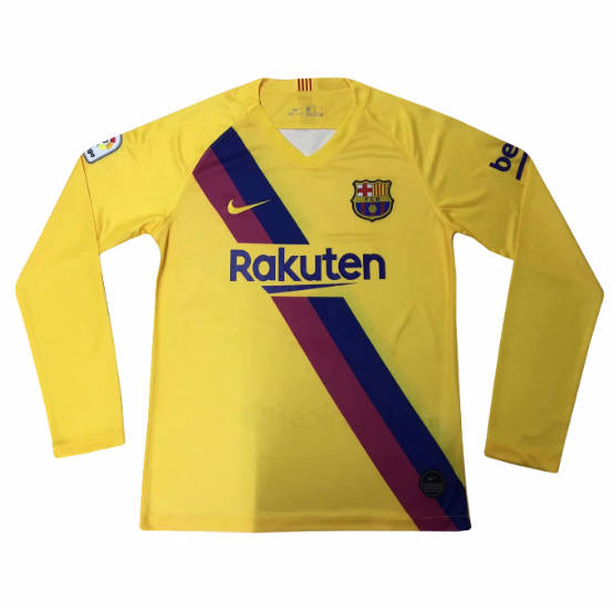 Barcelona Long Sleeve Away Kit Soccer Jersey 2019/20