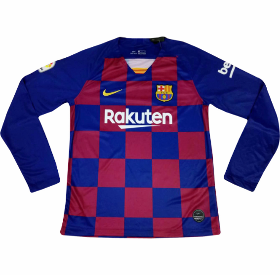 Barcelona Long Sleeve Home Kit Soccer Jersey 2019/20