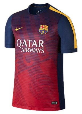 Barcelona 2014-2015 Pre-Match Training Jersey (Red-Navy)