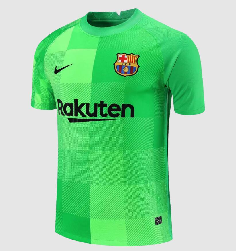 2021/22 Barcelona Green Goalkeeper Soccer Jersey Shirt