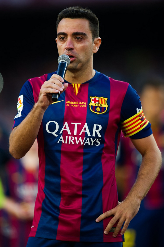 2014-2015 Barcelona Home Soccer Jersey with GRACIES XAVI 1