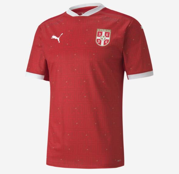 2020-2021 EURO Serbia Home Kit Soccer Jersey