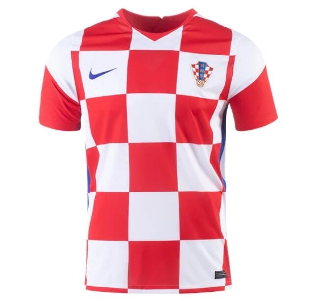 2020 EURO Croatia Home Kit Soccer Jersey