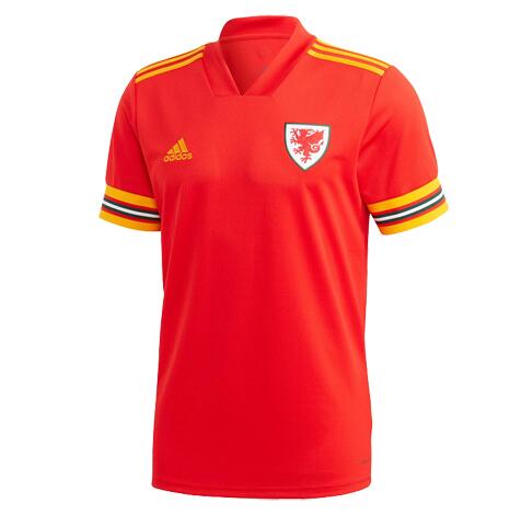 2020 EURO Wales Home Kit Soccer Jersey Player Version