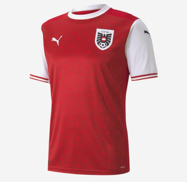 2020-2021 EURO Austria Home Kit Soccer Jersey