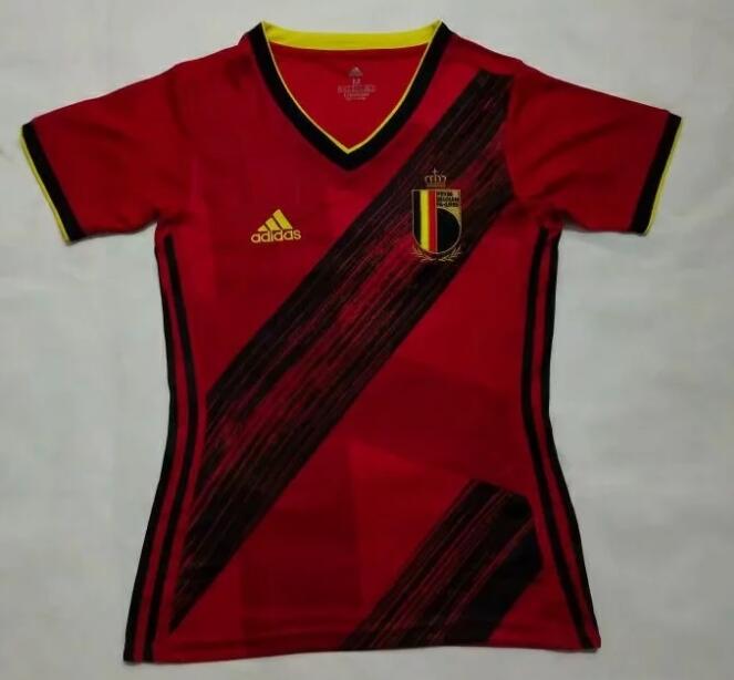 Women 2020 EURO Belgium Home Kit Soccer Jersey