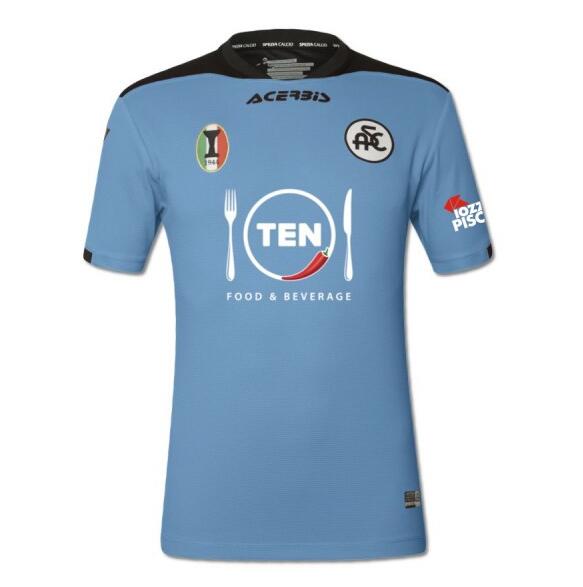 Spezia Calcio Third Away Blue Soccer Jersey Shirt 2020/21