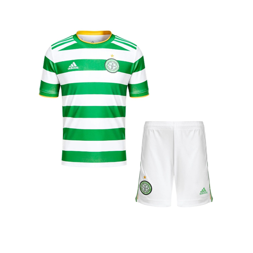 Kids Celtic Home Soccer Kits Shirt With Shorts 2020/21