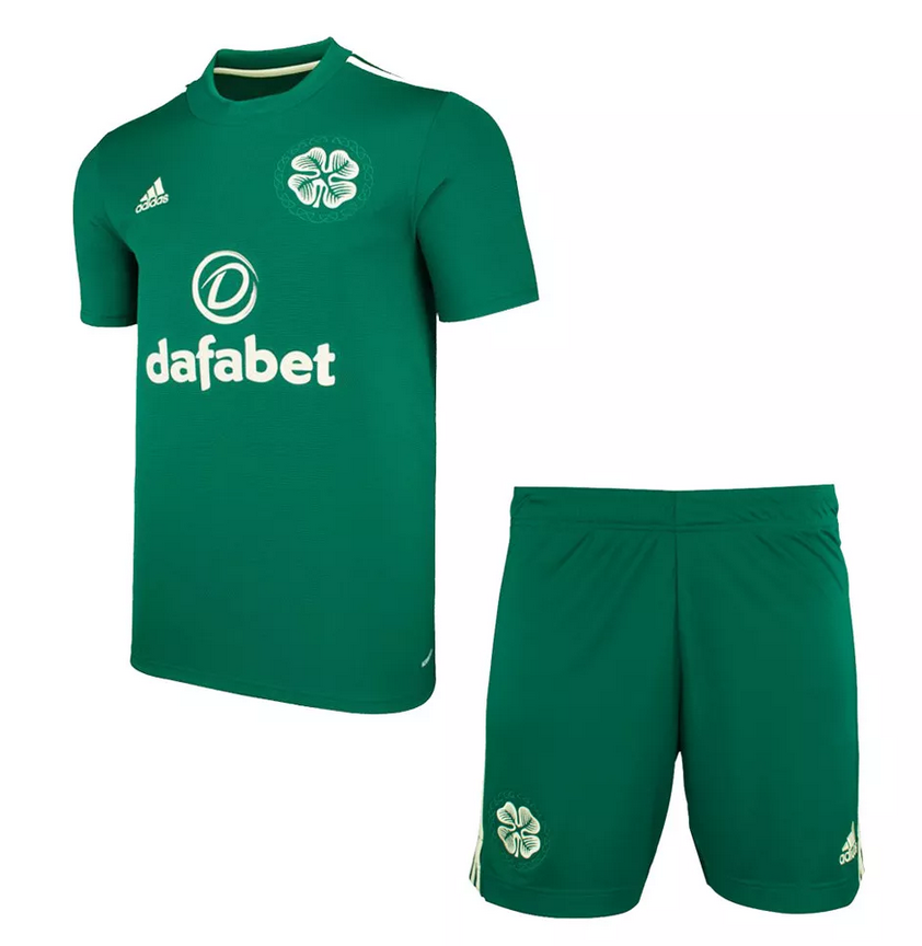 Kids Celtic 2021/22 Away Soccer Kits Shirt With Shorts