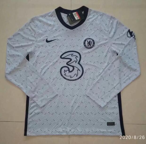 Chelsea Long Sleeve Away Kit Soccer Jersey 2020/21