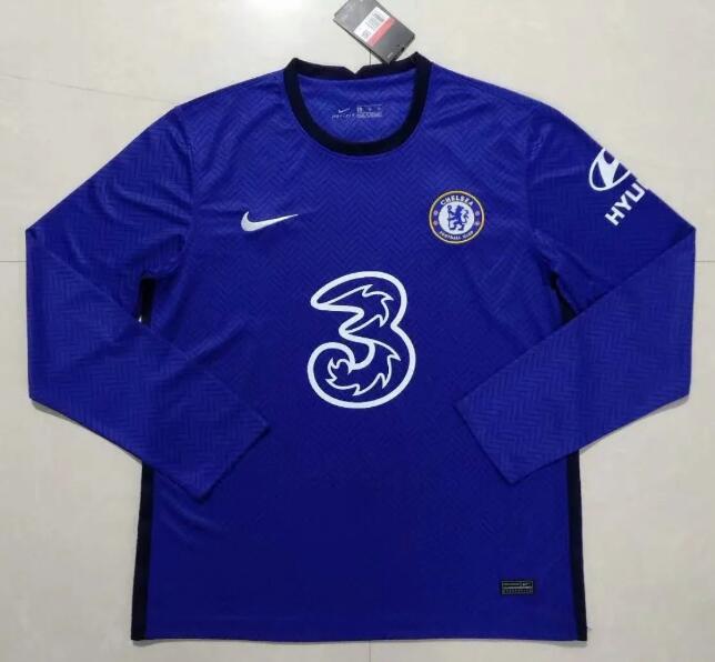 Chelsea Long Sleeve Home Kit Soccer Jersey 2020/21