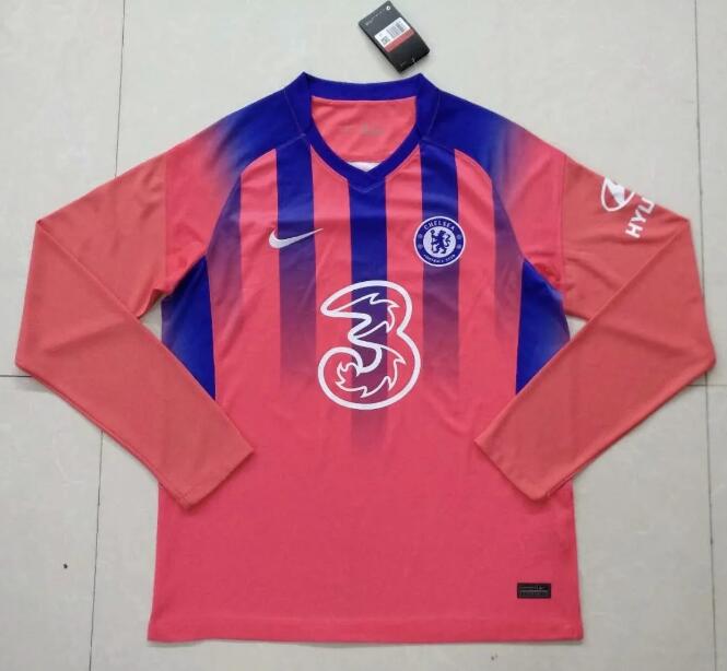 Chelsea Long Sleeve Football Kit Third Soccer Jersey 2020/21