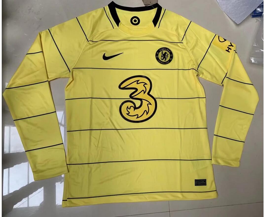 2021/22 Chelsea Long Sleeve Away Kit Soccer Jersey