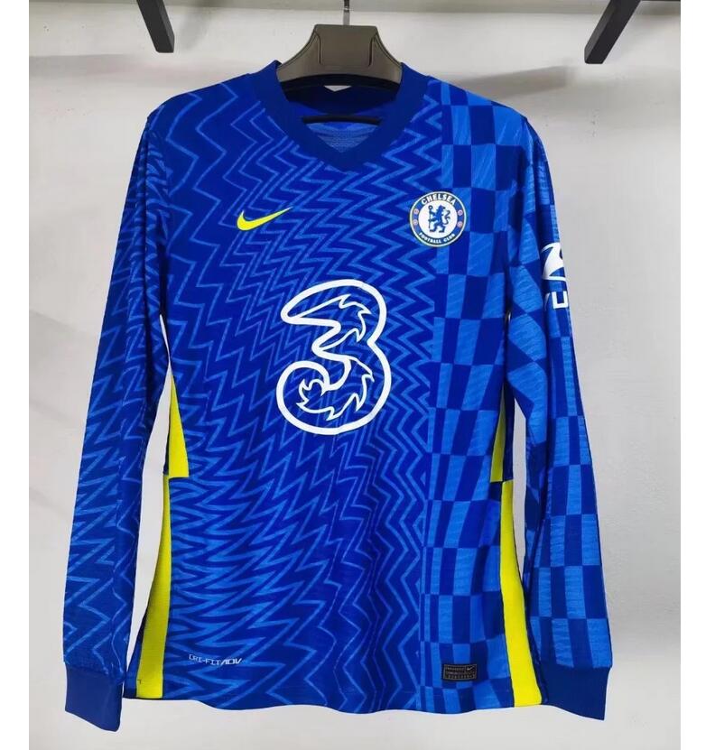 2021/22 Chelsea Long Sleeve Home Kit Soccer Jersey Player Version