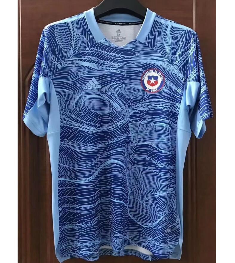 2021-2022 Chile Blue Goalkeeper Soccer Jersey Shirt