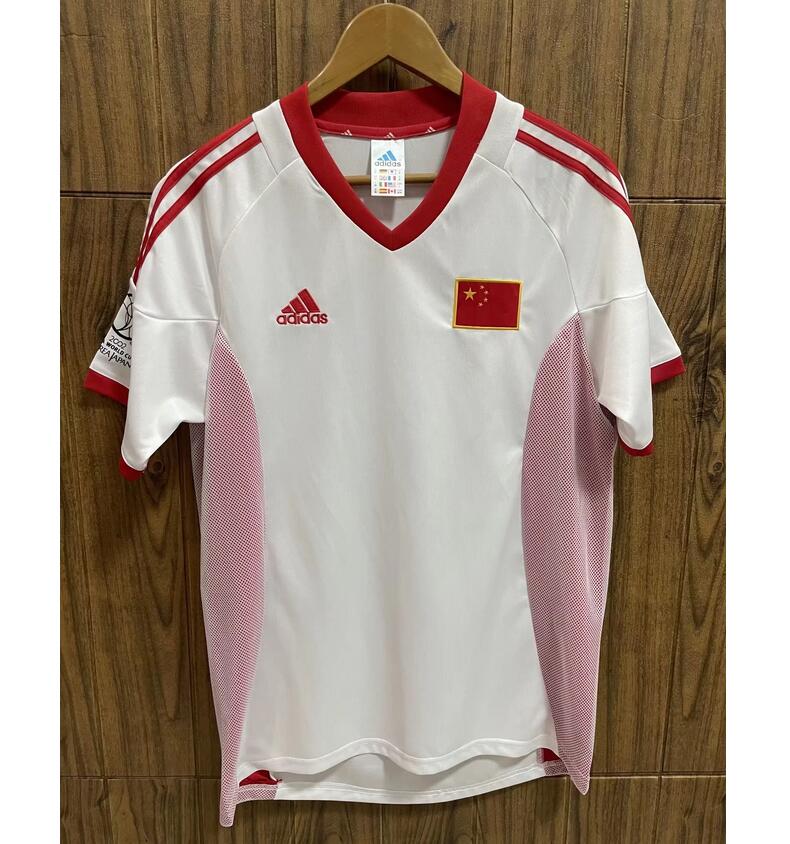 2002 China Retro White Soccer Jersey Shirt