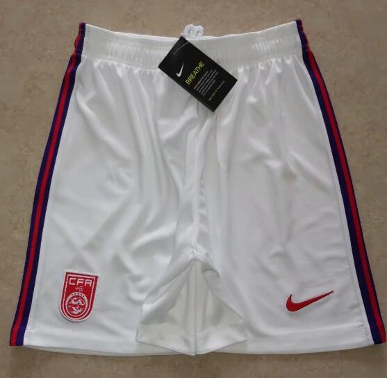 2020 China Away White Soccer Shorts