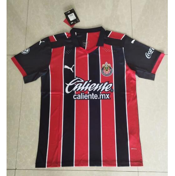 Chivas Deportivo Guadalajara Blue Red Away Kit Soccer Jersey 2020/21