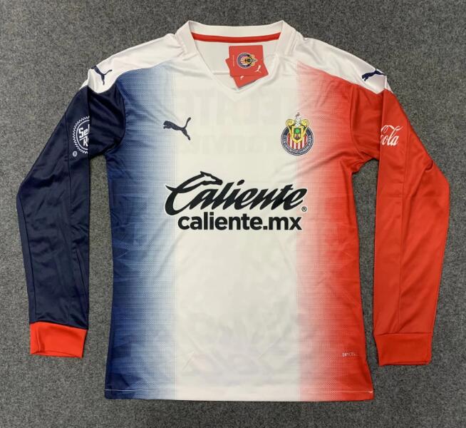 Chivas Deportivo Guadalajara Long Sleeve Away Kit Soccer Jersey 2020/21