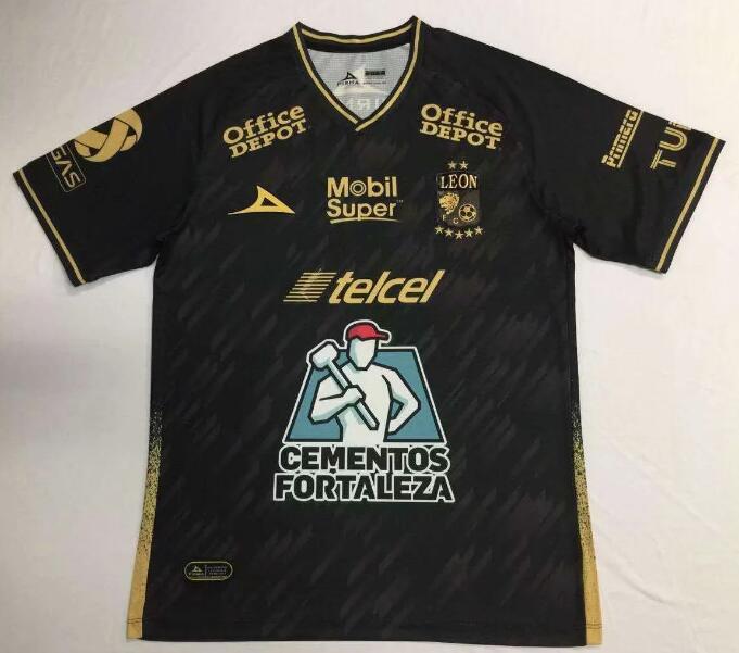 Club León Away Black Soccer Jersey Shirt 2020/21