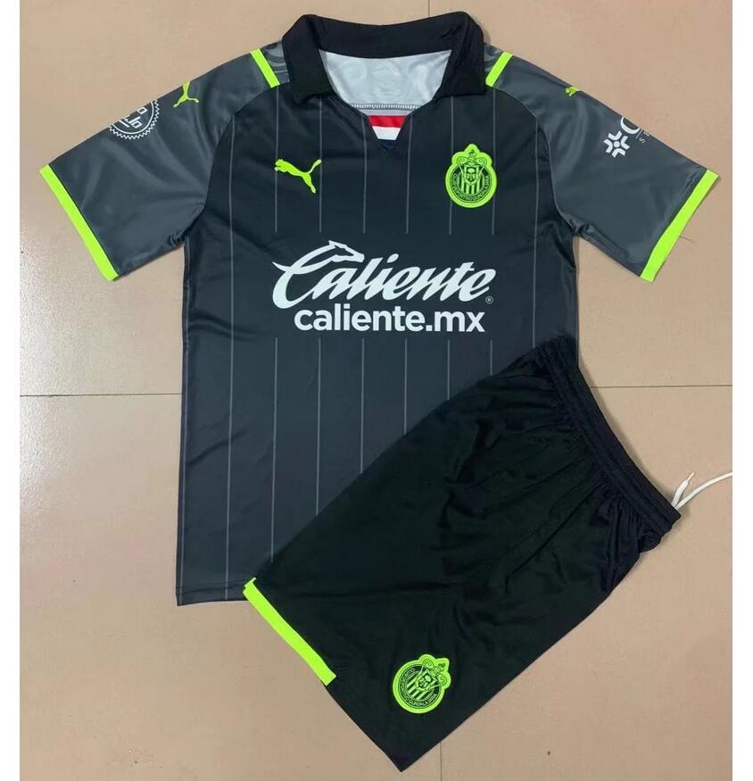 Kids Chivas Deportivo Guadalajara 2021/22 Away Soccer Kits Shirt With Shorts