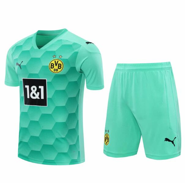 Borussia Dortmund Green Goalkeeper Soccer Jersey Kits (Shirt+Shorts) 2020/21