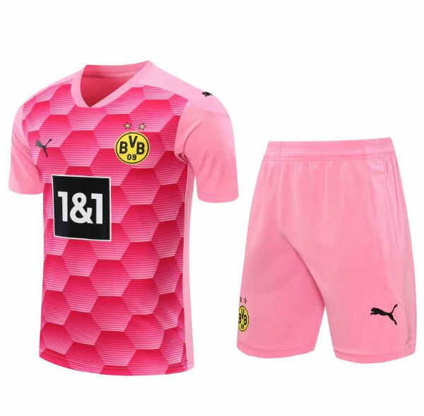 Borussia Dortmund Pink Goalkeeper Soccer Jersey Kits (Shirt+Shorts) 2020/21