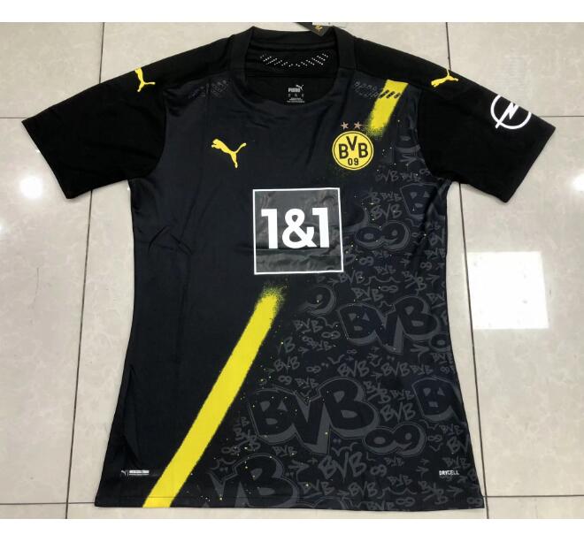 Borussia Dortmund Away Kit Soccer Jersey Player Version 2020/21