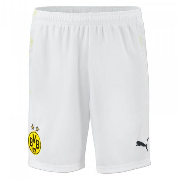 Borussia Dortmund White Soccer Shorts 2020/21