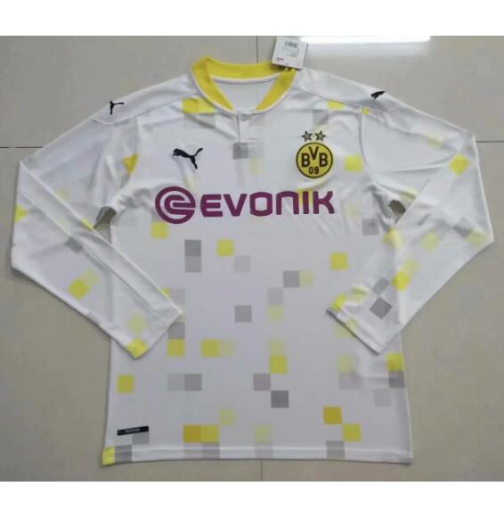 Borussia Dortmund Long Sleeve Football Kit Third Soccer Jersey 2020/21