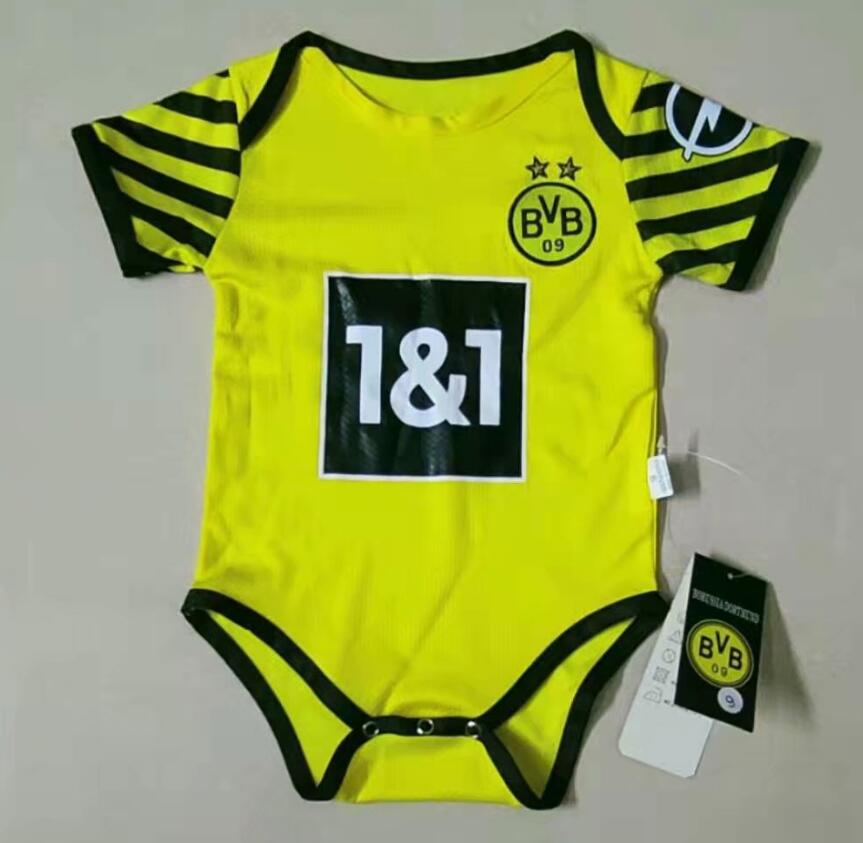 2021/22 Borussia Dortmund Infant Home Soccer Jersey miniKit